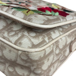 Christian Dior Beige Embroidered Trotter Flap Crossbody Bag