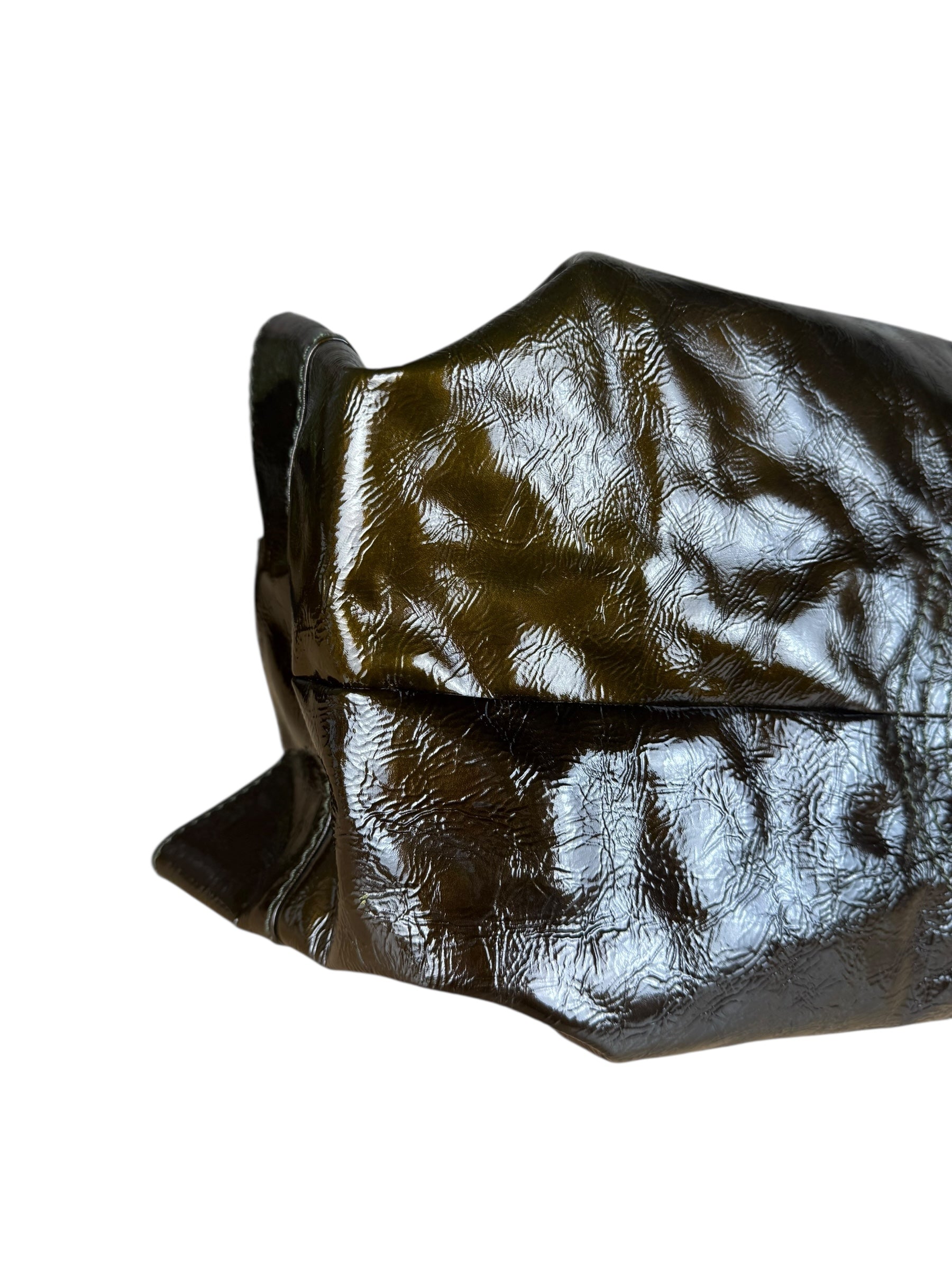 Loewe Vintage Nappa Aire Brown Patent Handbag