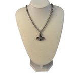 Vivienne Westwood Silver Bas Relief Pendant Necklace