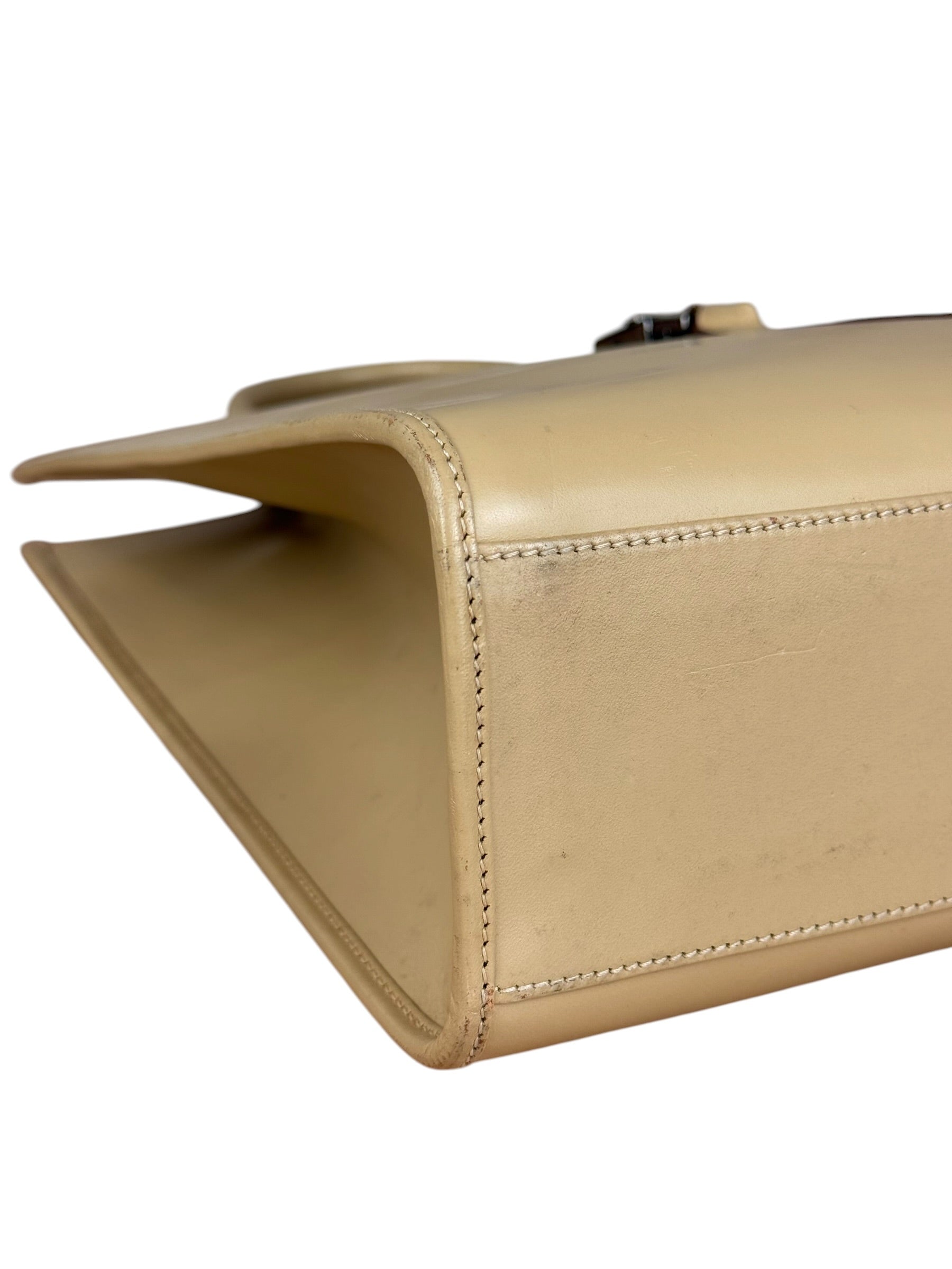 Gucci Vintage Beige Leather Jackie Tote Bag