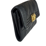 Chanel Black Calfskin Quilted Flap Coin/Card Holder