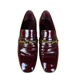 Burberry Burgundy Patent Leather Loafers
