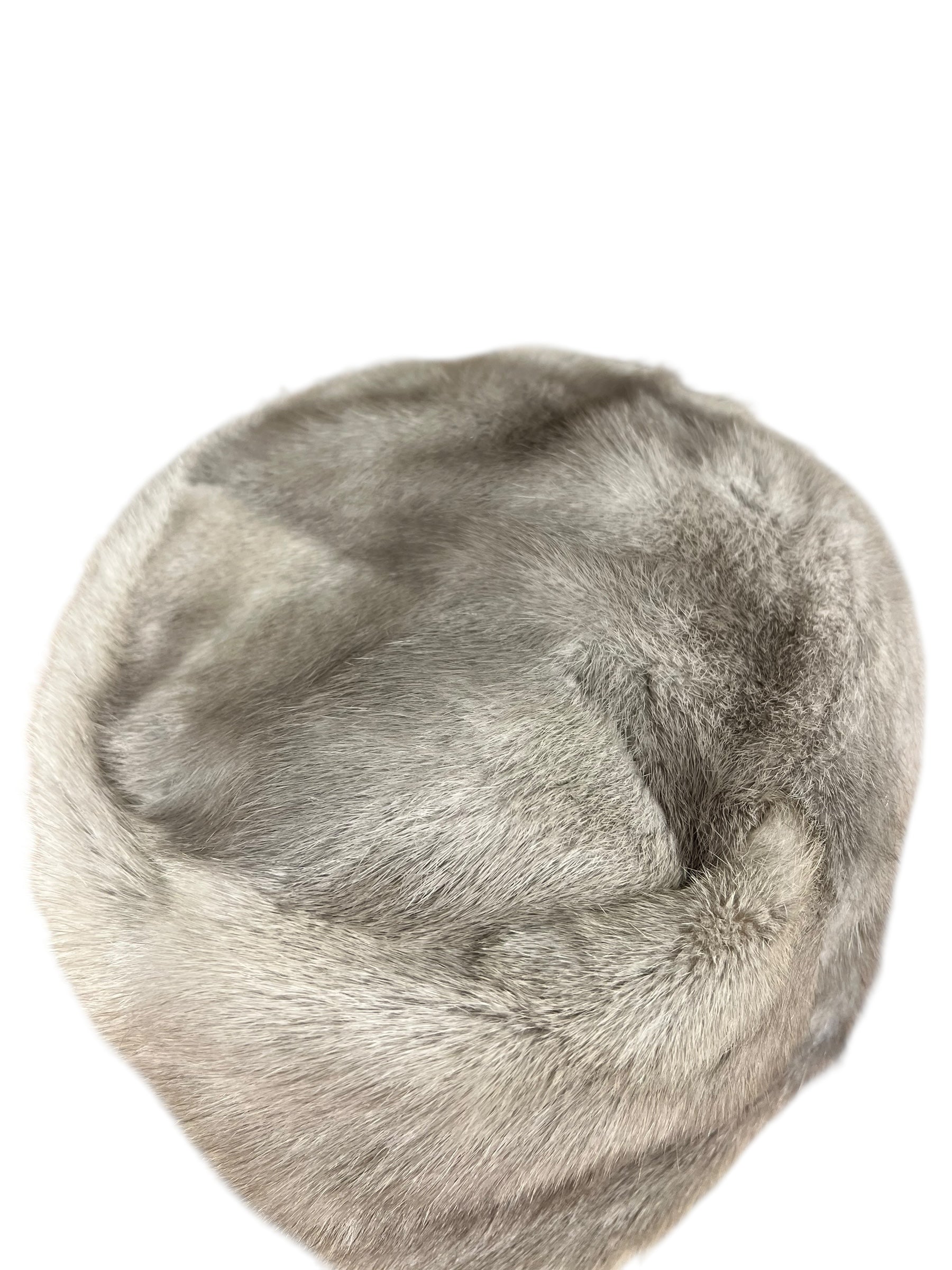 Vintage Clip-in Grey Fur Hat
