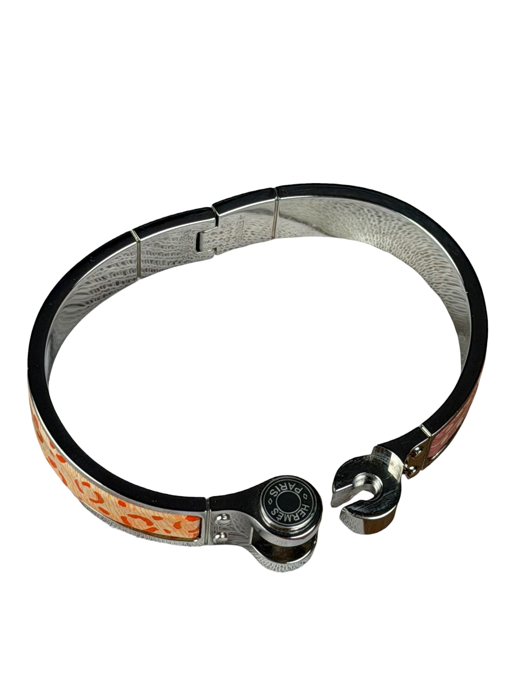 Hermes Charniere Enamel Hinged Bracelet/Cuff