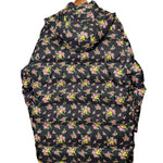 Gucci Floral Print Black Long Puffer Coat