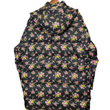 Gucci Floral Print Black Long Puffer Coat