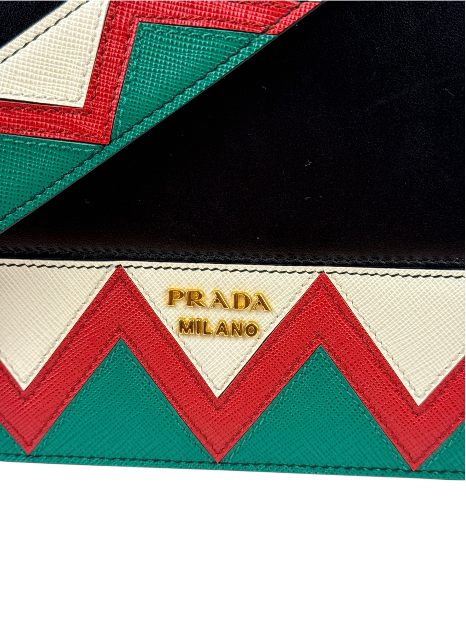 Prada Muilticolor Calfskin Esplanade Crossbody Bag