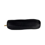 Loewe Leather Bracelet Pleated Pouch Bag Black