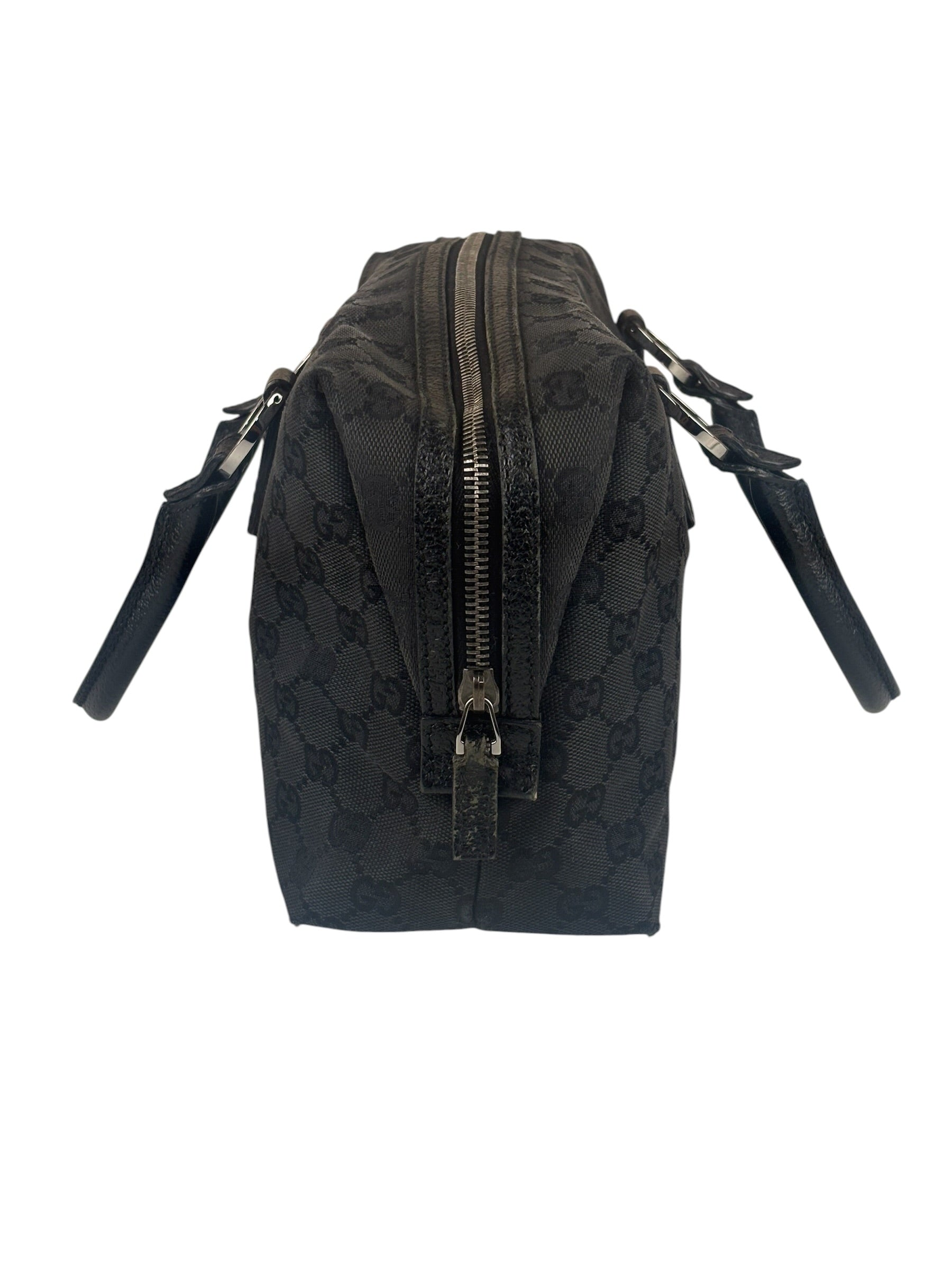Gucci Black GG Canvas Monogram Hand Bag