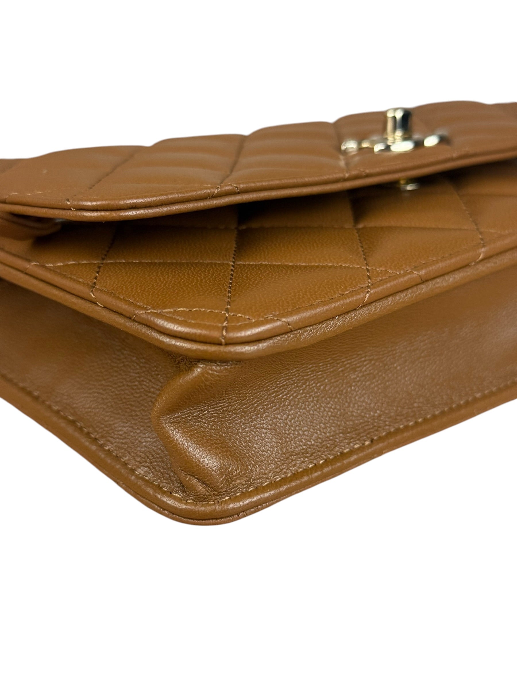 Chanel Brown Quilted Leather Wallet on Chain Shoulder Bag 2026