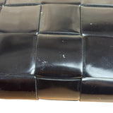 Bottega Veneta Black Leather Maxi Intrecciato Cassette Flap Bag