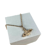 Vivienne Westwood Rose Gold Orb Bas Relief Necklace
