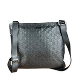 Gucci GG Black Leather Crossbody Bag