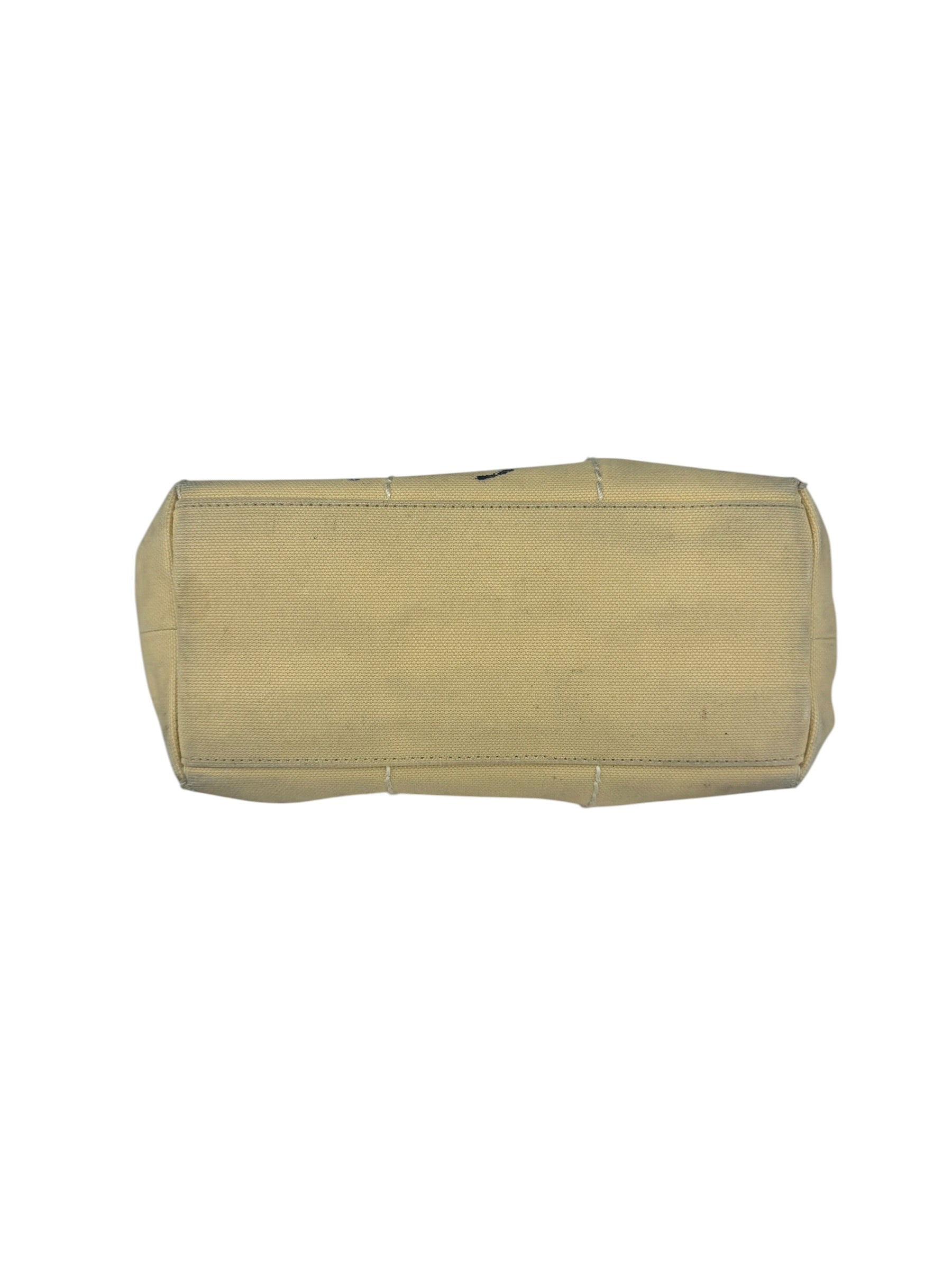 Chanel Vintage Beige Canvas Quilted Chocolate Bar Tote 2003