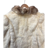 Vintage Cream/Brown Rabbit Fur Coat
