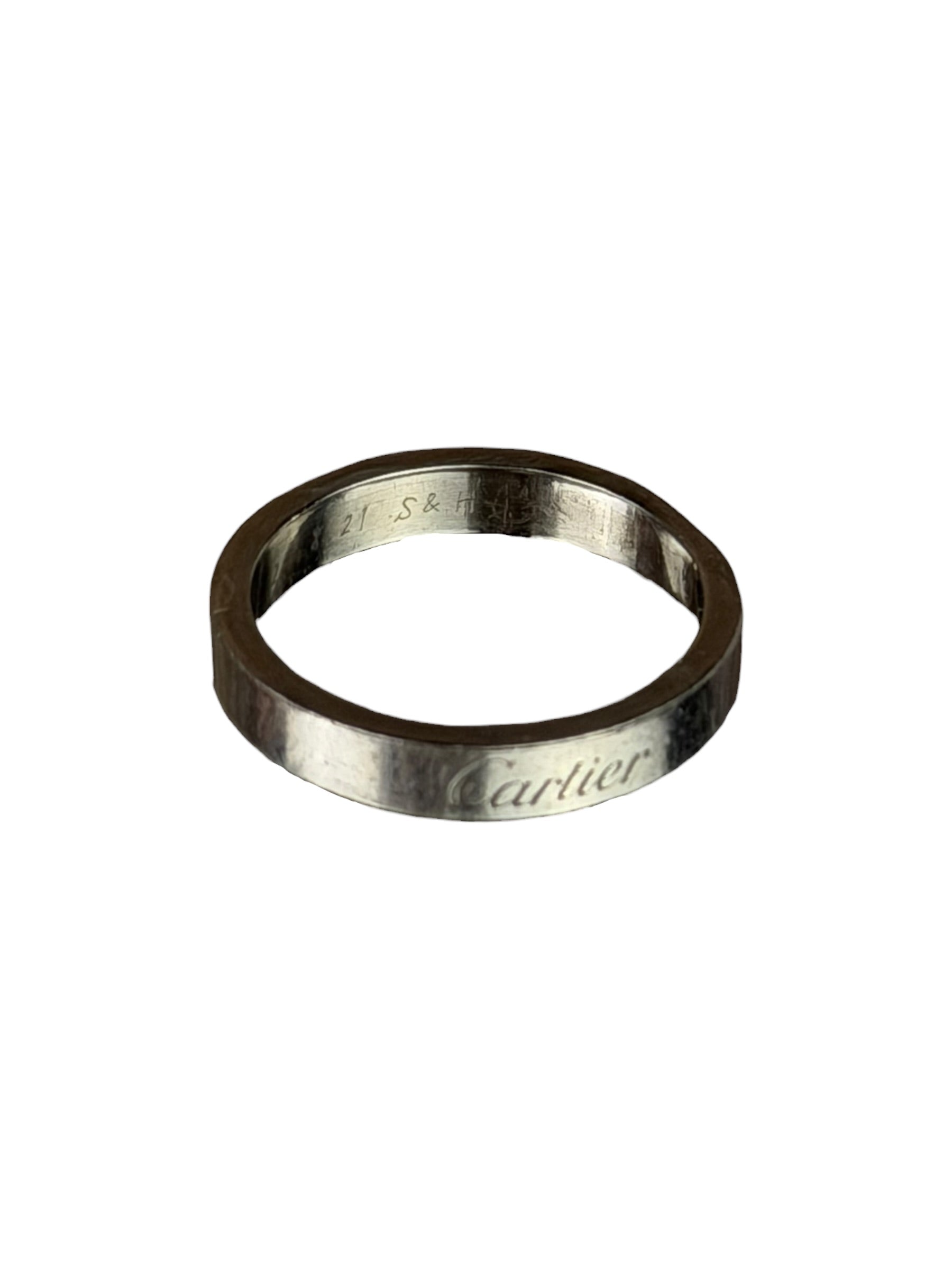 Cartier C De Cartier Wedding Platinum Band