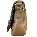 Gucci Vintage Tan Leather Medium Flap Shoulder Bag