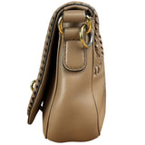 Gucci Vintage Tan Leather Medium Flap Shoulder Bag