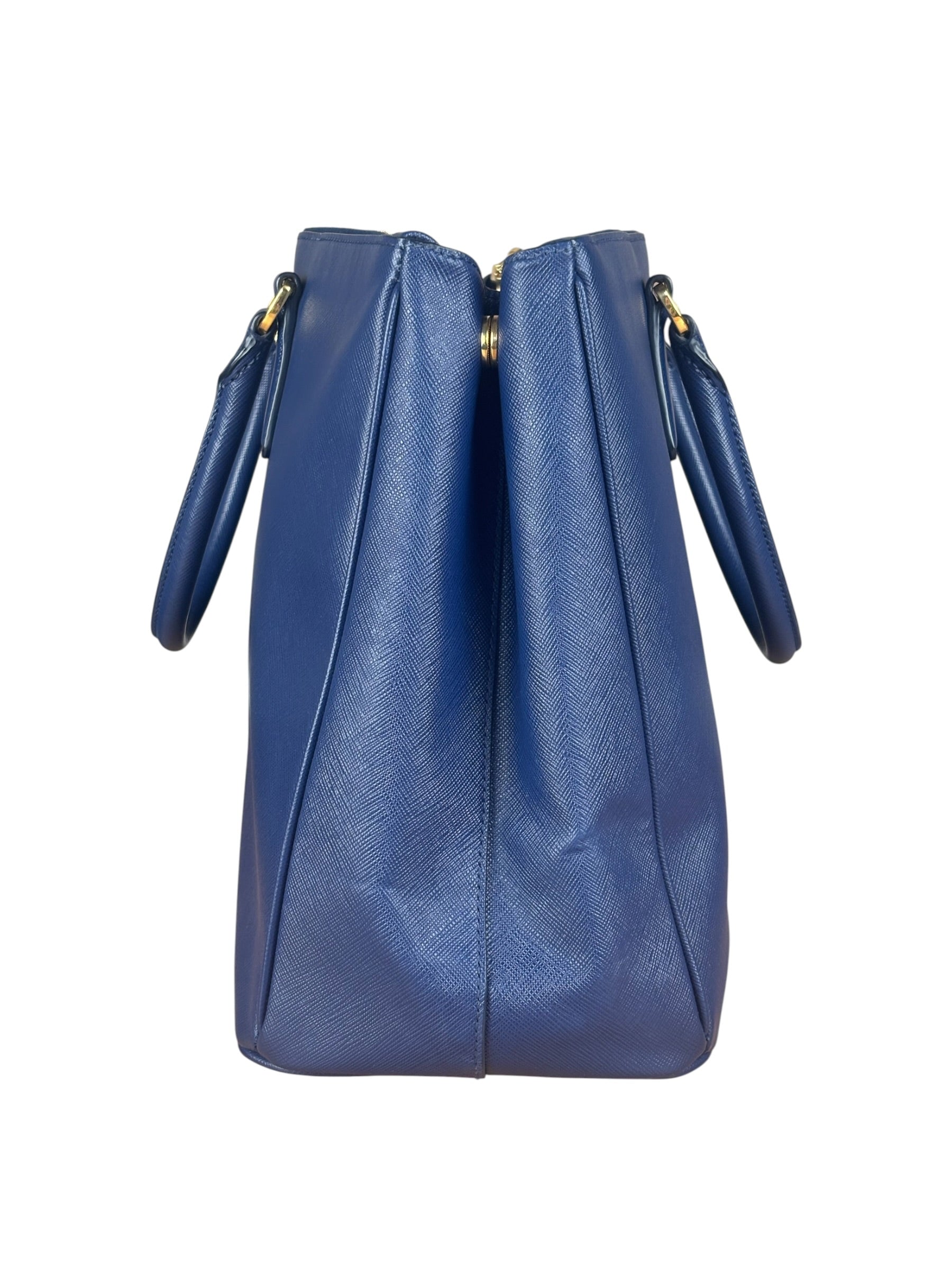 Prada Blue Galleria Saffiano Leather Tote