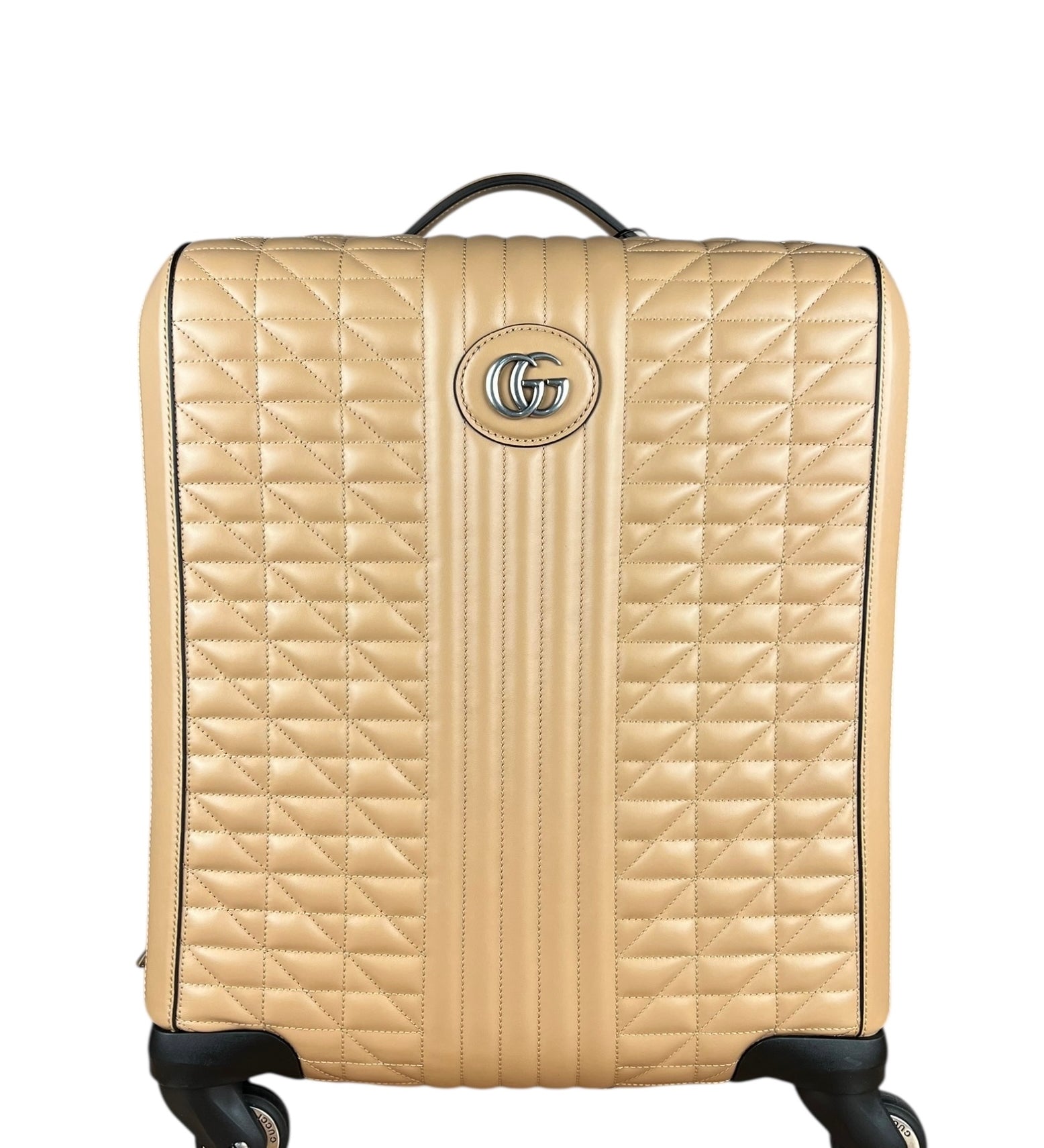 Gucci GG Beige Marmont Leather Carry-On Suitcase