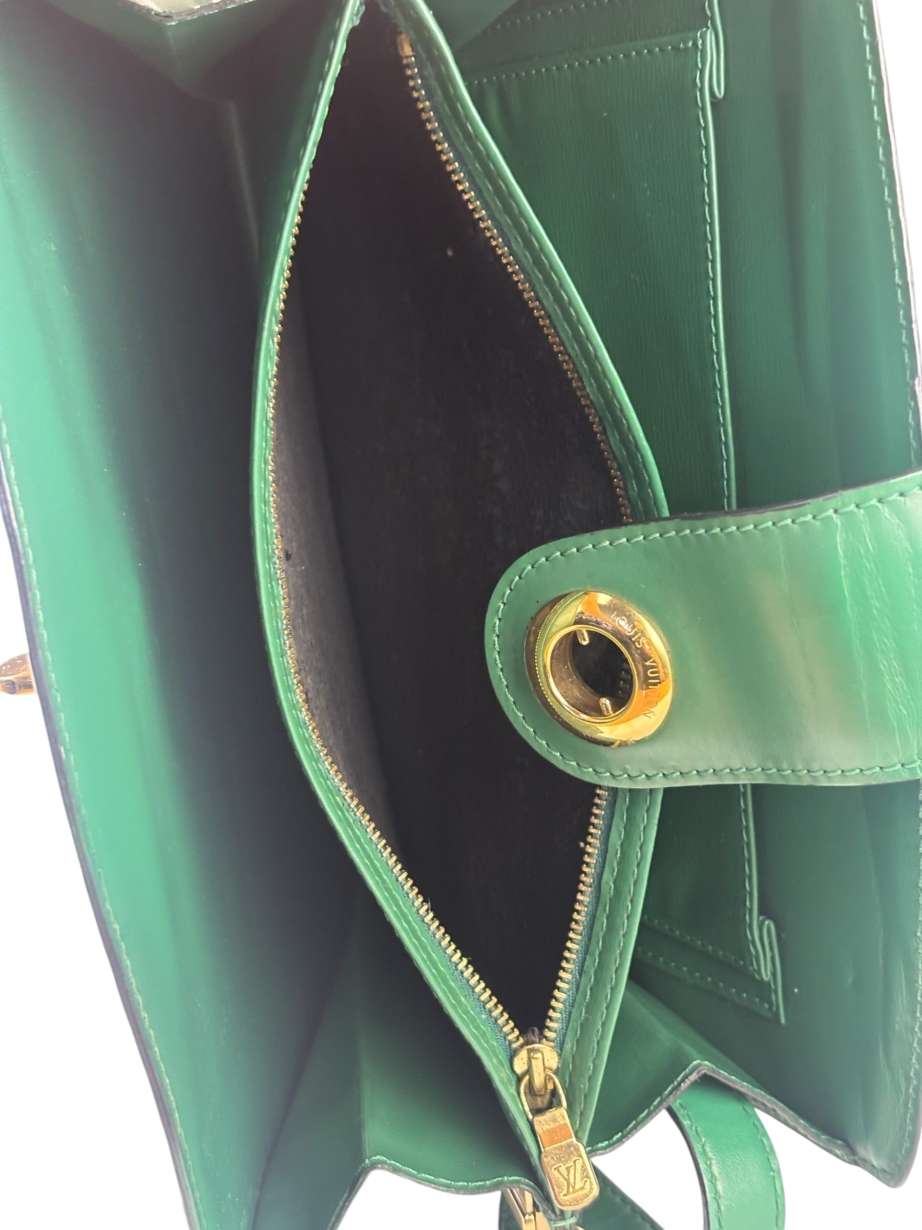 Louis Vuitton Borneo Green Epi Leather Capucines Crossbody Bag