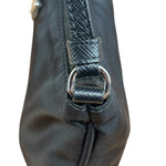 Prada Black Leather Trim Tessuto Nylon Pochette