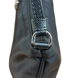 Prada Black Leather Trim Tessuto Nylon Pochette