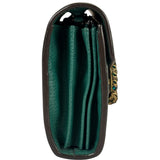 Gucci Green Leather Crystal Embellished Dionysus Chain Bag