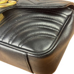 Gucci Black Leather Marmont Shoulder Bag