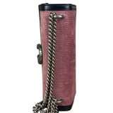 Gucci Pink Leather Trim Dionysus Corduroy Shoulder Bag