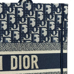 Christian Dior Navy Ecru Oblique Small Book Tote