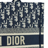 Christian Dior Navy Ecru Oblique Small Book Tote
