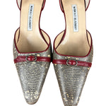 Manolo Blahnik Lizard Skin Kitten Heels