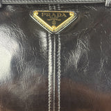 Prada Calfskin Bonnie Shoulder Bag Black