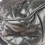 Chanel Black Caviar Quilted Coco Pleats Flap Two-Way Bag 2012