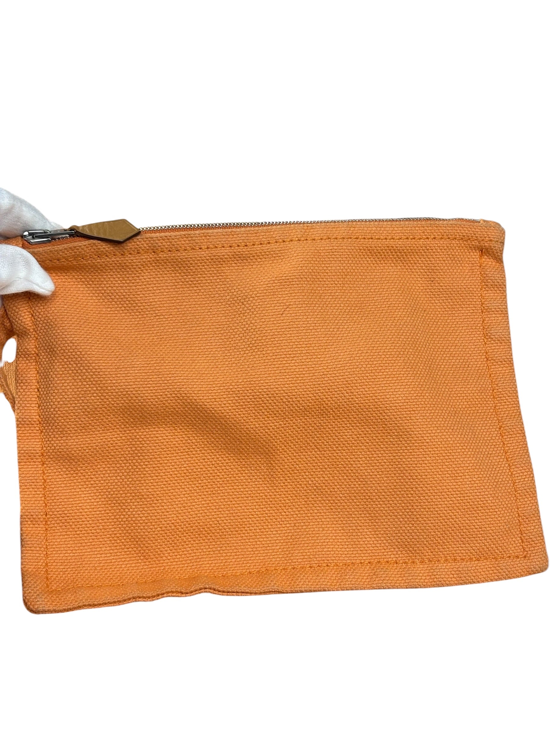 Hermes Bicolor Woven Cotton Bora Bora Canvas Tote Bag PM