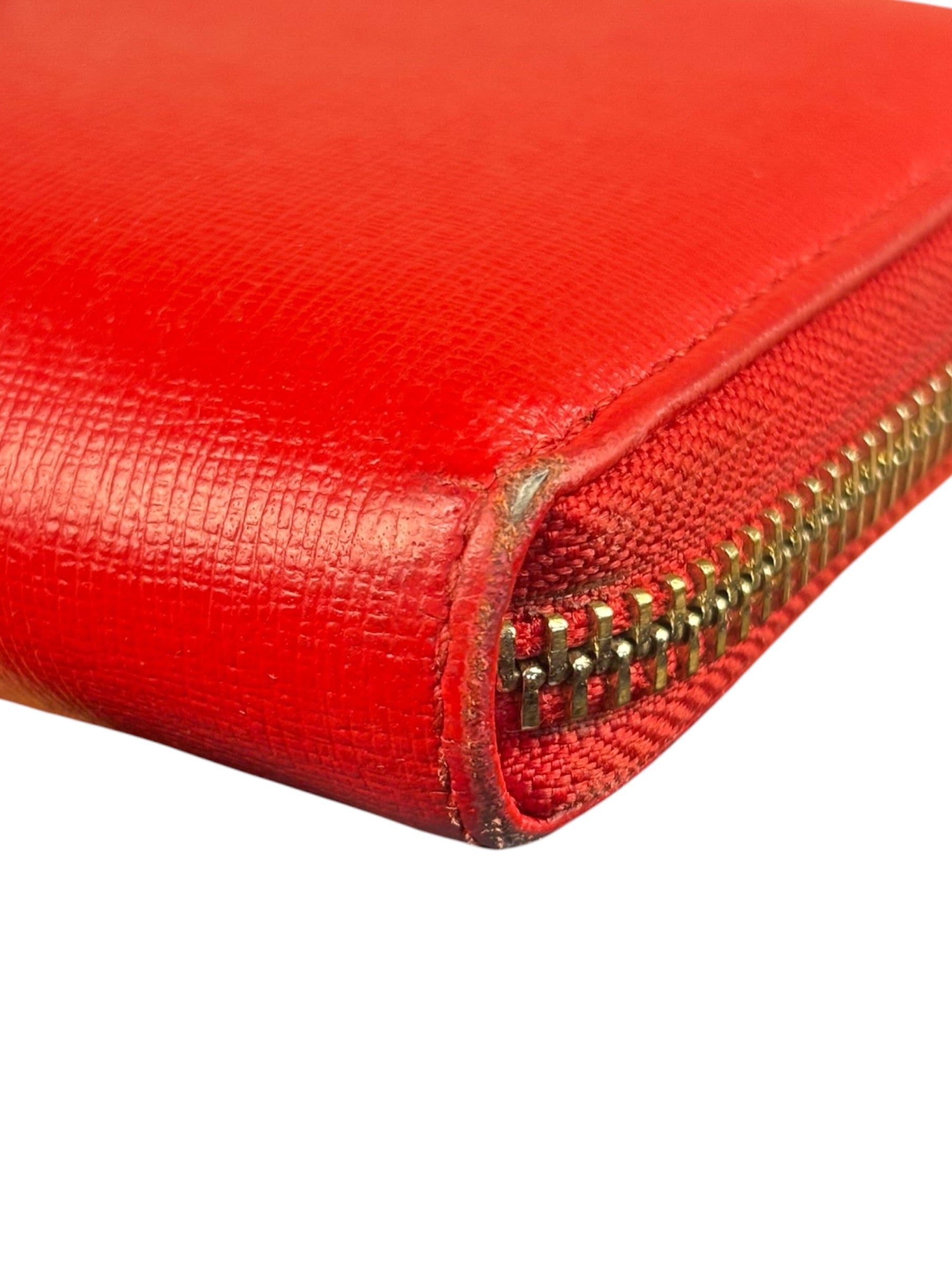 Vivienne Westwood Red Long Zip Orb Wallet