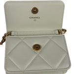 Chanel Green Quilted Leather 19 Flap Chain Card Holder 2021