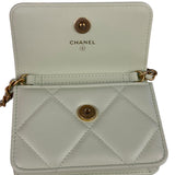Chanel Green Quilted Leather 19 Flap Chain Card Holder 2021
