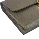Gucci Grey Leather Wallet On Chain