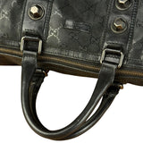 Gucci GG Black Leather Joy Boston Imprime Hand Bag