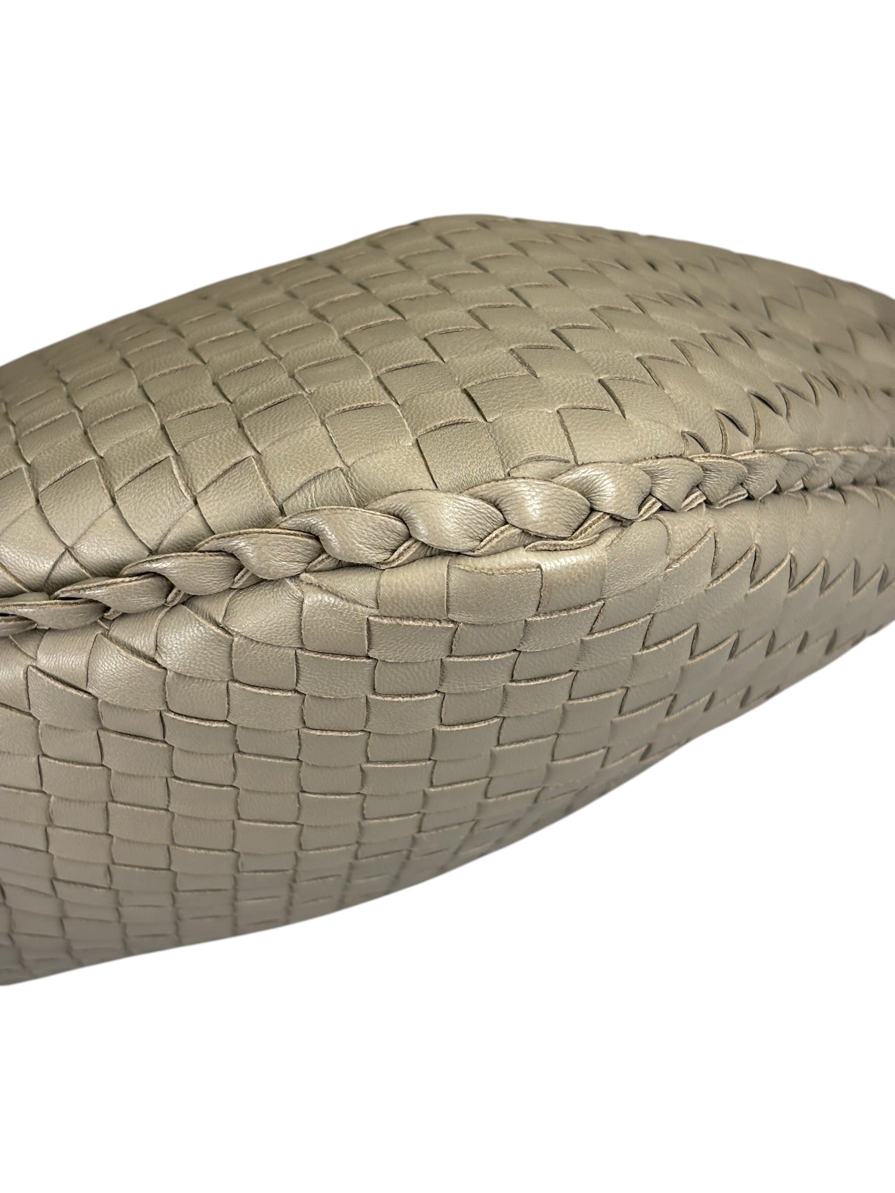 Bottega Veneta Grey Intrecciato Hobo Bag