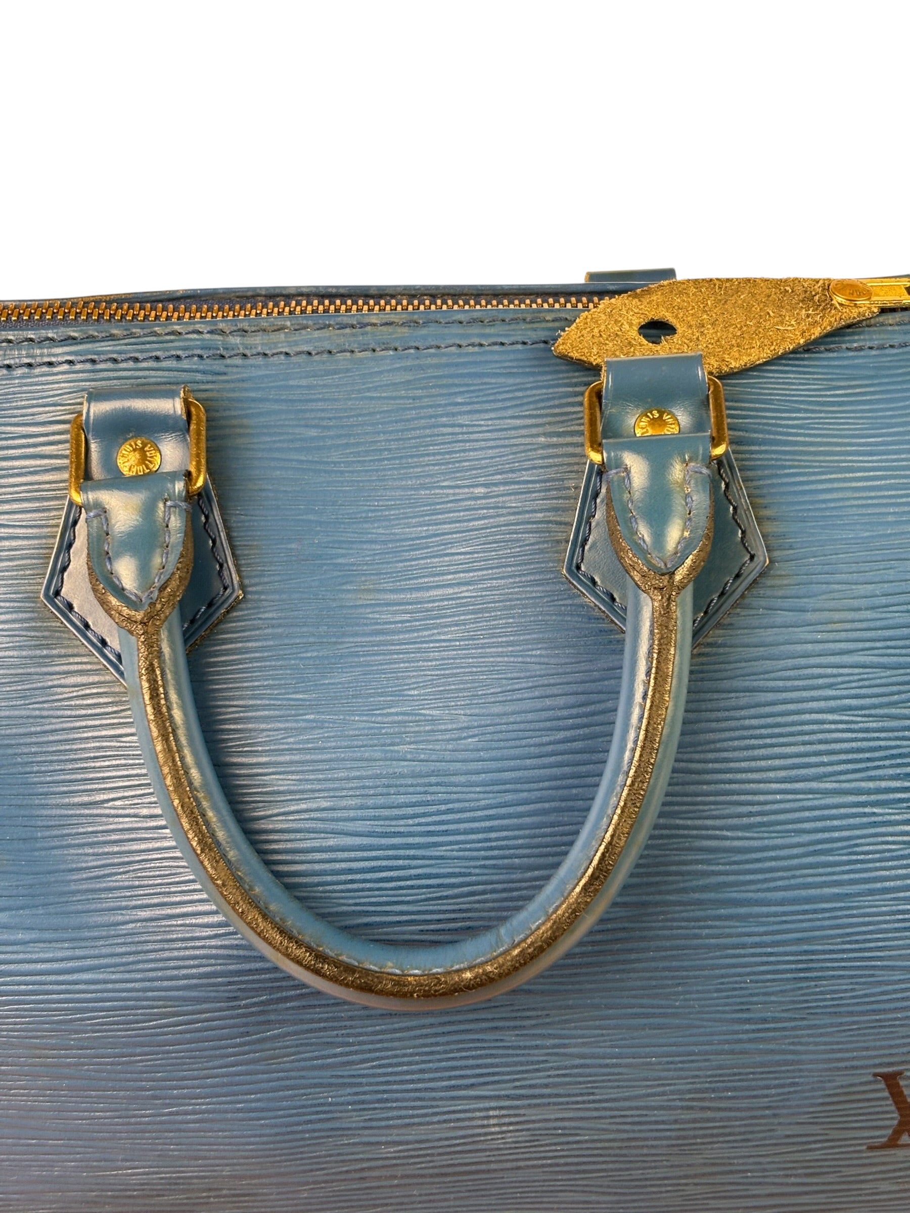 Louis Vuitton Blue Epi Leather Speed 25