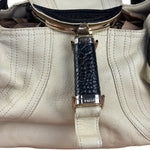 Fendi Off-White Grained Leather Spy Shoulder Bag