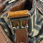 Fendi Vintage Leather Trim Zucca Etnico/Du Jour Tote Bga