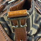 Fendi Vintage Leather Trim Zucca Etnico/Du Jour Tote Bga