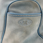 Celine Baby Blue Suede Leather Trip Boogie Handbag