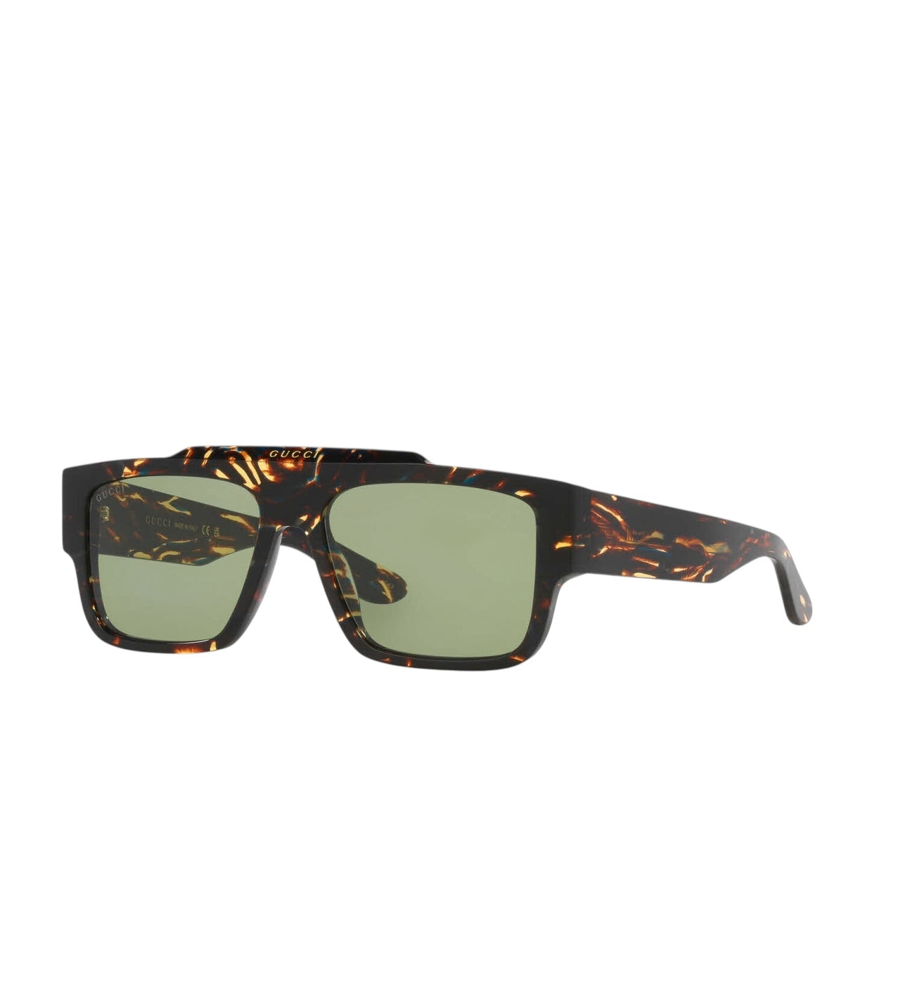 Gucci GG1460S Rectangular Tortoise Acetate Sunglasses