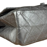 Chanel Metallic Silver Leather Reissue Double Flap Shoulder Bag 2.55 2005