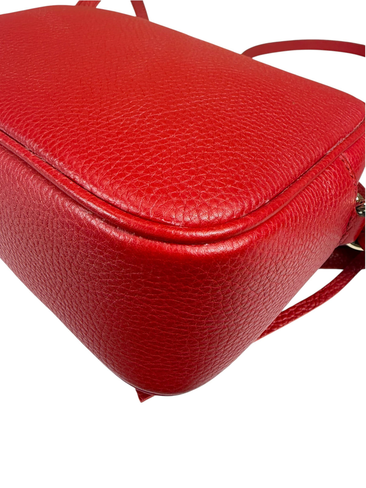 Gucci Red Calfskin Leather Soho Disco Crossbody Bag
